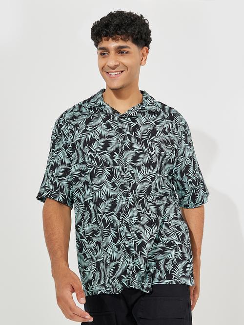 men printed short sleeve casual shirt - 21457263 - Very Small Image - 1