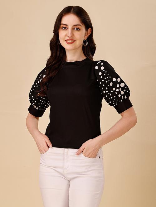 women printed puff sleeves top - 21457496 - Very Small Image - 1