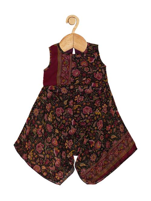 kids black polyester frock - 21457518 - Very Small Image - 1
