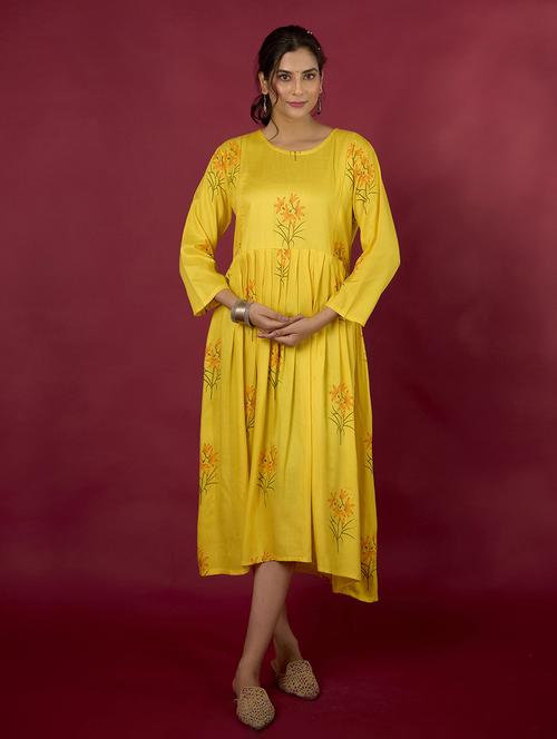women three quarter sleeve printed maternity wear - 21458150 - Very Small Image - 1