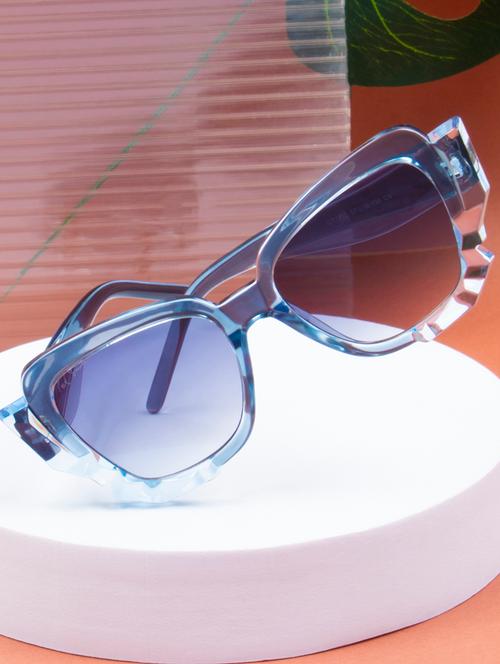 ted smith grey cateye sunglasses for women | full rim & acetate frame | large face ( 57-18-139 ) - 21458242 - Very Small Image - 1