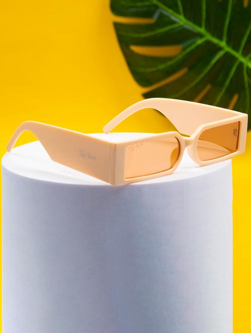 ted smith brown rectangle sunglasses for men & women | full rim & acetate frame | large face ( 65-11-145 ) - 21458266 - Very Small Image - 1