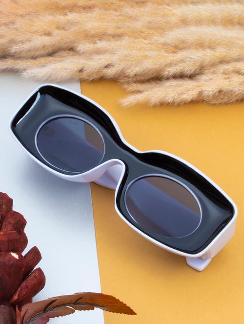 ted smith grey wayfarer sunglasses for men & women | full rim & acetate frame | large face ( 70-15-140 ) - 21458288 - Very Small Image - 1