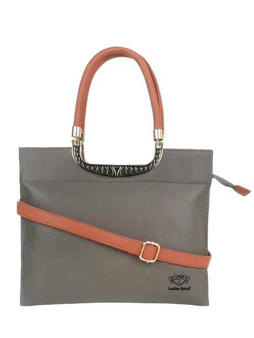 women solids tan leatherette (pu) handbag - 21458424 - Very Small Image - 1