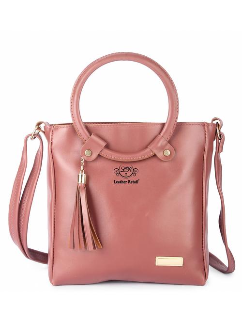 women solid leatherette (pu) handbag - 21458455 - Very Small Image - 1