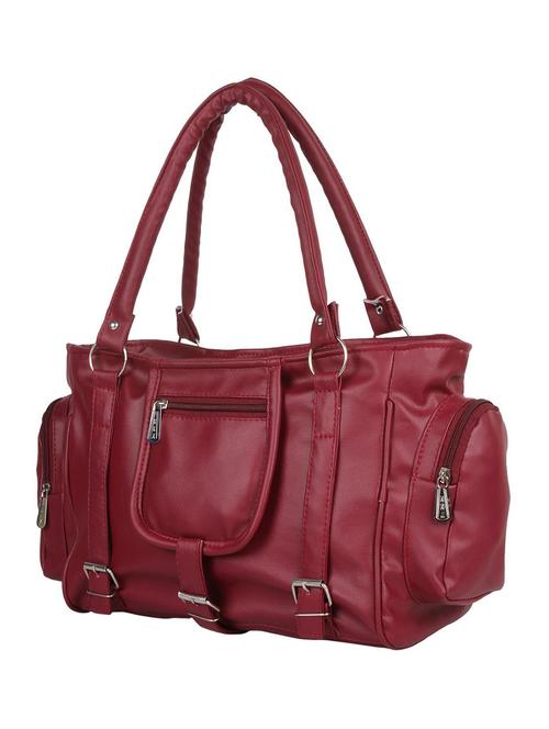 women solid leatherette (pu) handbag - 21458469 - Very Small Image - 1