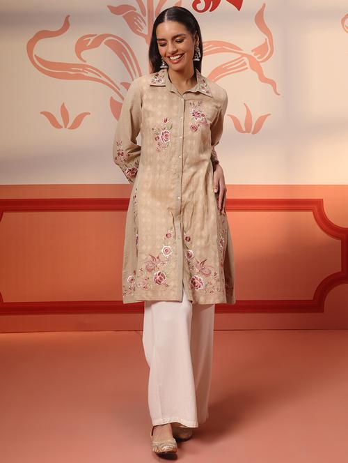 women embroidered regular tunic - 21459203 - Very Small Image - 1