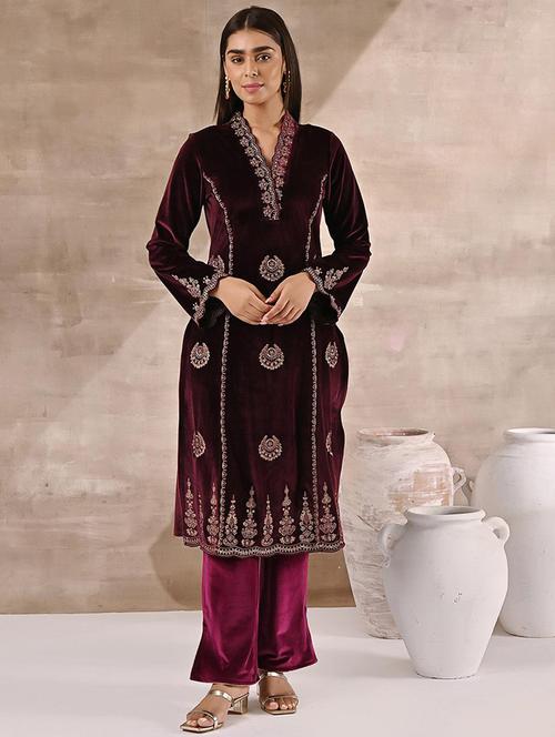 women embroidered woolen kurta - 21459233 - Very Small Image - 1