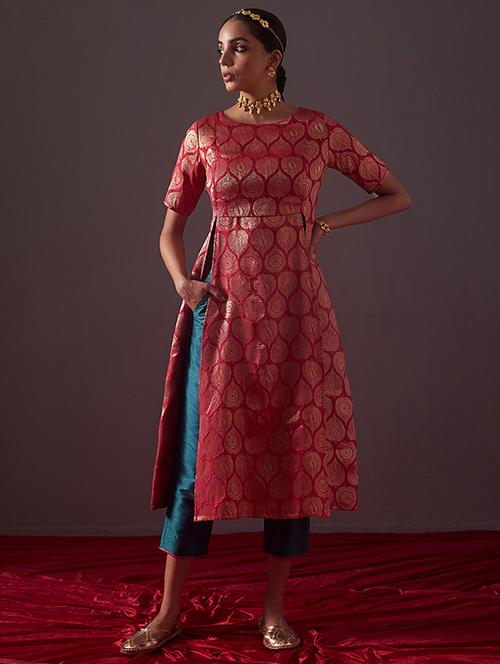 women pink kurta pant set - 21459580 - Very Small Image - 1