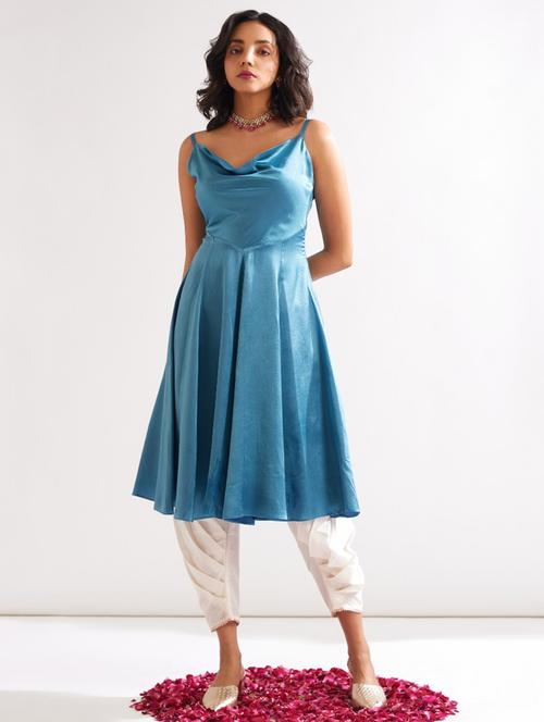 women blue kurta dhoti set - 21459675 - Very Small Image - 1