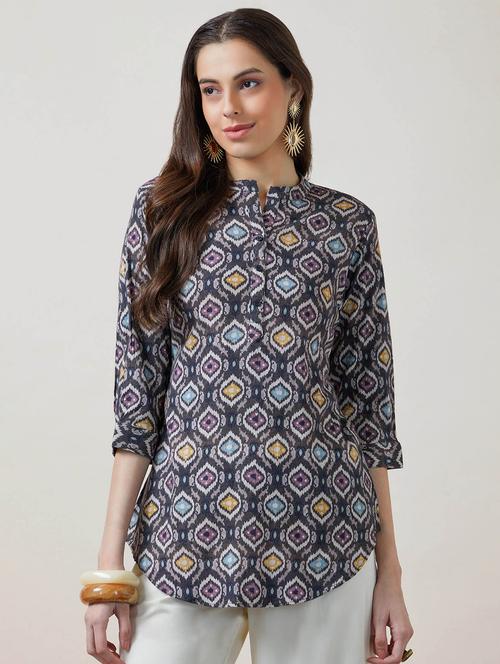 women charcoal nylon regular tunic - 21461872 - Very Small Image - 1