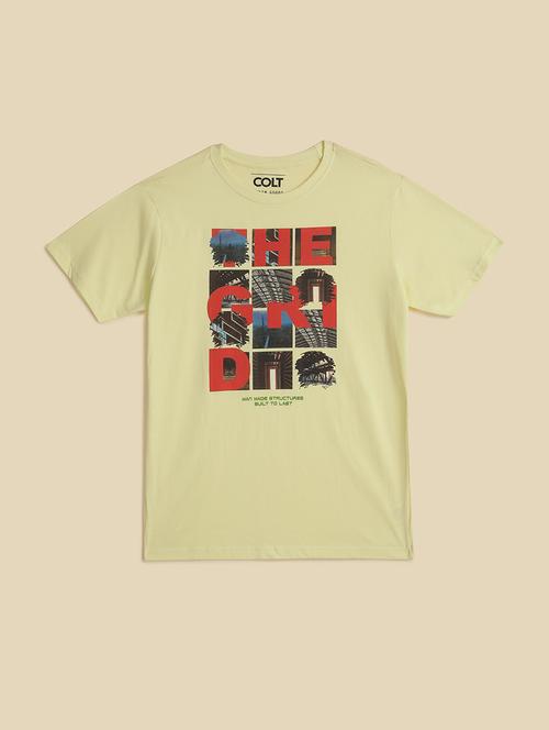 men printed round neck cotton t-shirt - 21462059 - Very Small Image - 1