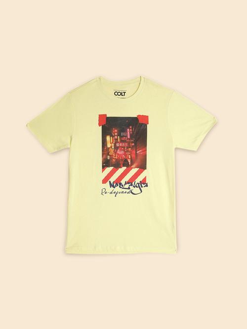 men printed round neck cotton t-shirt - 21462062 - Very Small Image - 1
