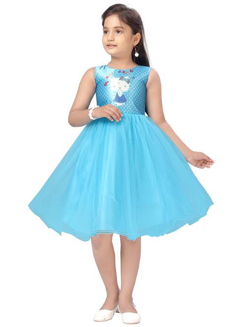 girl sleeveless party wear frock - 21462259 - Very Small Image - 1