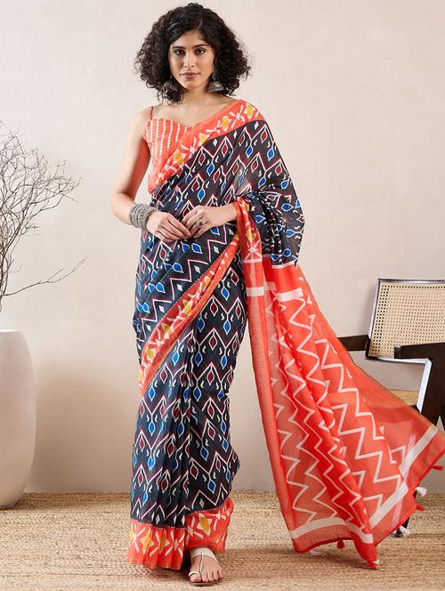 women printed saree - 21462804 - Very Small Image - 1