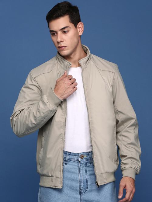 cream nylon bomber jacket - 21463288 - Very Small Image - 1