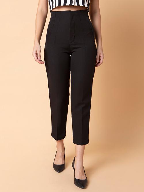 women black viscose tailored trouser - 21463610 - Very Small Image - 1