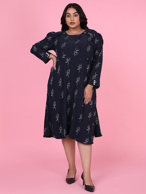 women plus size printed fit & flare dress - 21463617 - Very Small Image - 1