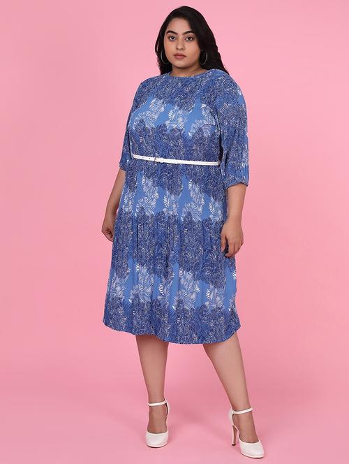 women plus size printed a-line dress - 21463619 - Very Small Image - 1