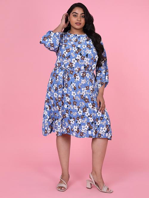 women plus size printed fit & flare dress - 21463623 - Very Small Image - 1