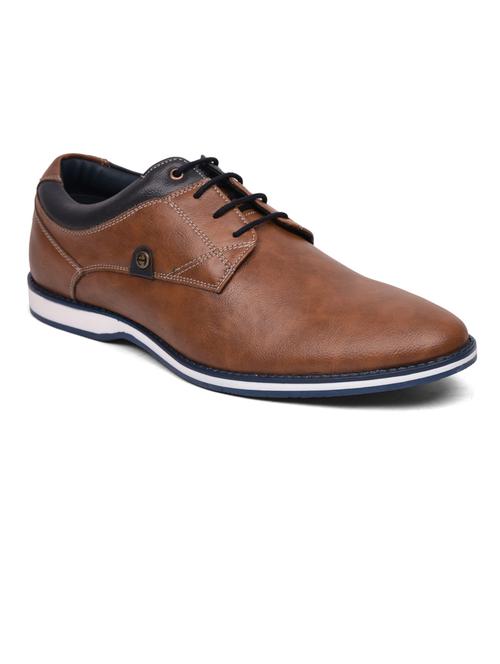 tan lace-up derby shoes - 21464051 - Very Small Image - 1