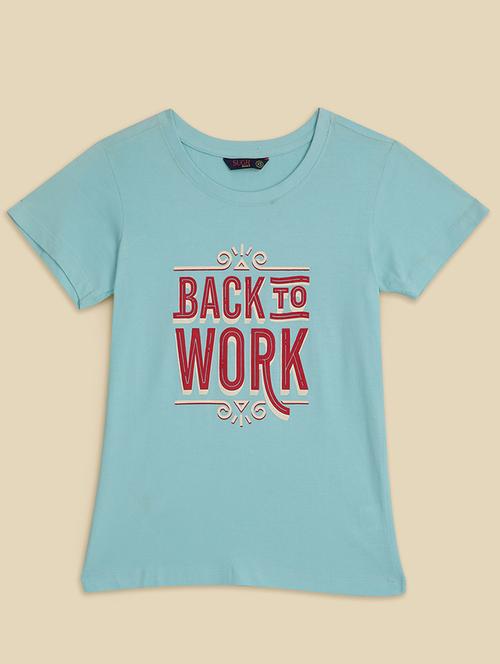 aqua typographic regular t-shirt - 21464793 - Very Small Image - 1