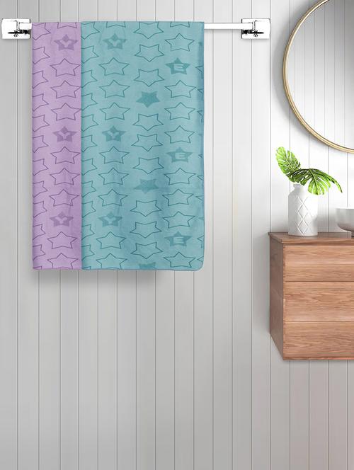 fabinaliv set of 2 multicolor geometric cotton kids bath towels (110x60 cm) - 21465443 - Very Small Image - 1