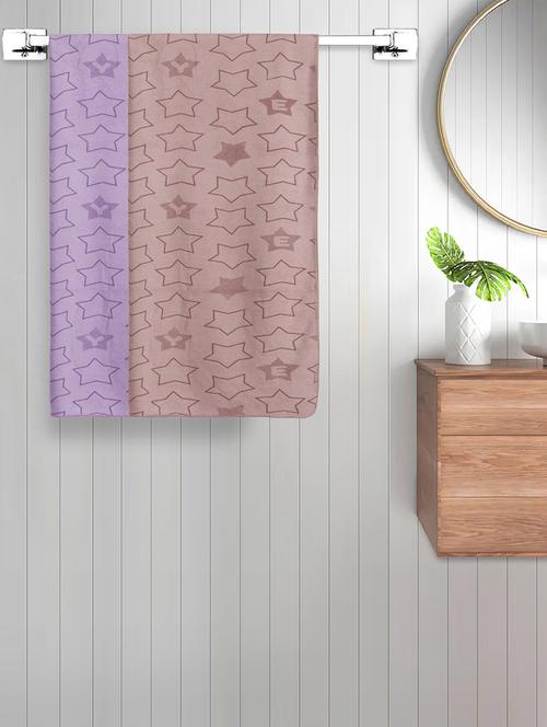 fabinaliv set of 2 multicolor geometric cotton kids bath towels (110x60 cm) - 21465444 - Very Small Image - 1