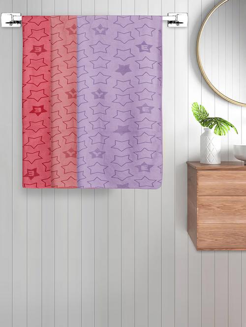 fabinaliv set of 3 multicolor geometric cotton kids bath towels (110x60 cm) - 21465460 - Very Small Image - 1