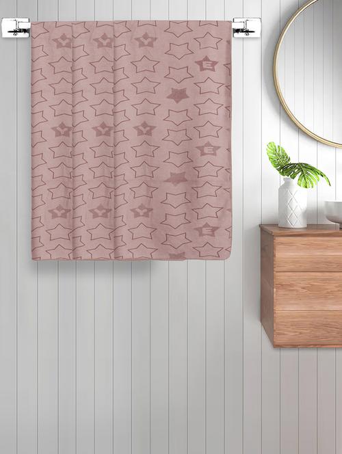 fabinaliv set of 3 beige geometric cotton kids bath towels (110x60 cm) - 21465473 - Very Small Image - 1