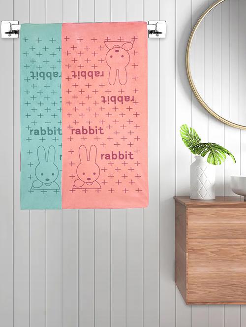 fabinaliv set of 2 multicolor cartoon 300 gsm cotton kids bath towels (110x55 cm) - 21465557 - Very Small Image - 1