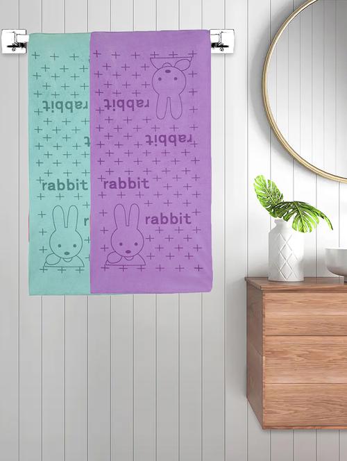 fabinaliv set of 2 multicolor cartoon 300 gsm cotton kids bath towels (110x55 cm) - 21465558 - Very Small Image - 1