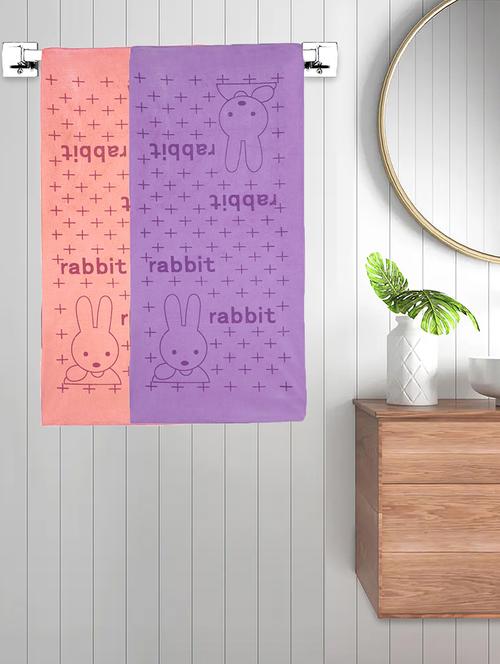 fabinaliv set of 2 multicolor cartoon 300 gsm cotton kids bath towels (110x55 cm) - 21465560 - Very Small Image - 1