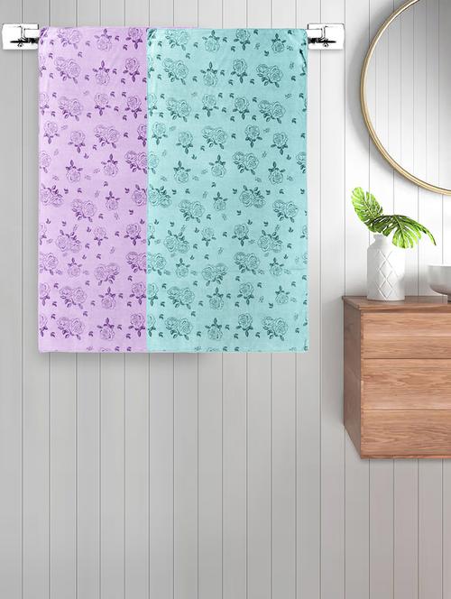 fabinaliv set of 2 multicolor floral 300 gsm cotton kids bath towels (115x55 cm) - 21465584 - Very Small Image - 1