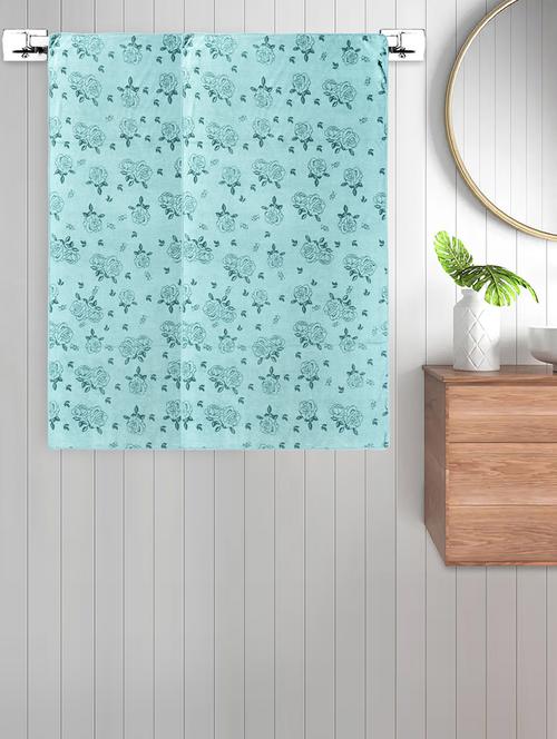 fabinaliv set of 2 green floral 300 gsm cotton kids bath towels (115x55 cm) - 21465587 - Very Small Image - 1