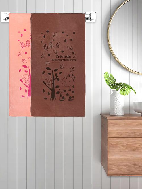 fabinaliv set of 2 multicolor cartoon 300 gsm cotton kids bath towels (115x60 cm) - 21465616 - Very Small Image - 1