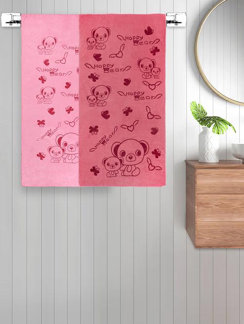 fabinaliv set of 2 multicolor cartoon 300 gsm cotton kids bath towels (115x60 cm) - 21465629 - Very Small Image - 1