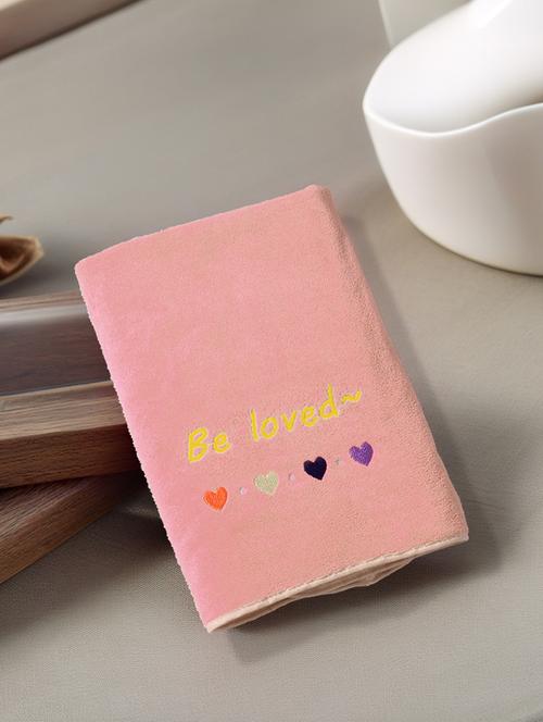 fabinaliv unisex peach solid 420 gsm full size cotton bath towel (140x70 cm) - 21465736 - Very Small Image - 1