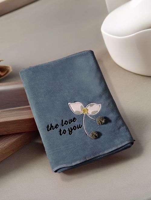 fabinaliv unisex grey solid 420 gsm full size cotton bath towel (140x70 cm) - 21465745 - Very Small Image - 1