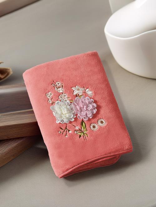 fabinaliv unisex peach solid 420 gsm full size cotton bath towel (140x70 cm) - 21465765 - Very Small Image - 1