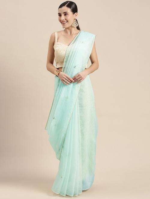 women embroidered saree with blouse - 21465822 - Very Small Image - 1