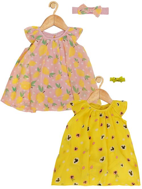 girls pack of 2 printed frock - 21465858 - Very Small Image - 1