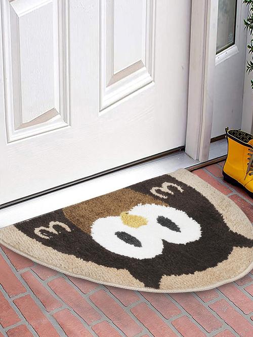 fabinaliv multicolor cartoon cotton blend anti skid door mat (65x45 cm) - 21465988 - Very Small Image - 1