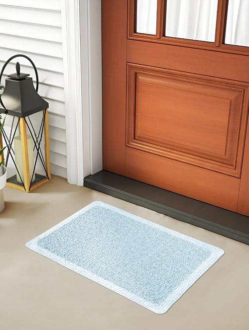 fabinaliv blue solid rubber anti skid door mat (60x40 cm) - 21466004 - Very Small Image - 1