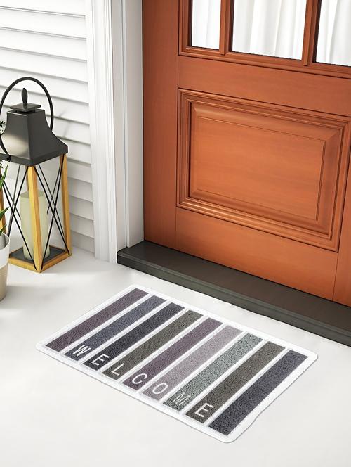 fabinaliv multicolor striped rubber anti skid door mat (60x40 cm) - 21466008 - Very Small Image - 1