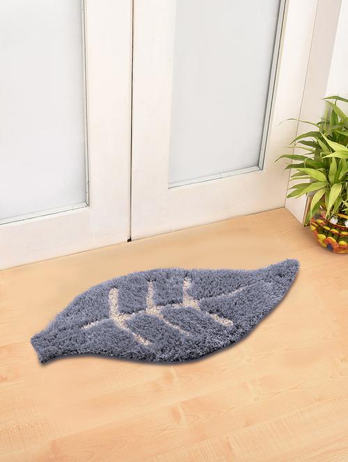 fabinaliv grey floral polyester door mat (92x38 cm) - 21466020 - Very Small Image - 1