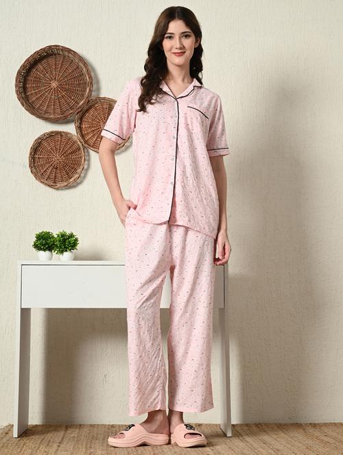 women printed pyjama nightwear set - 21466656 - Very Small Image - 1