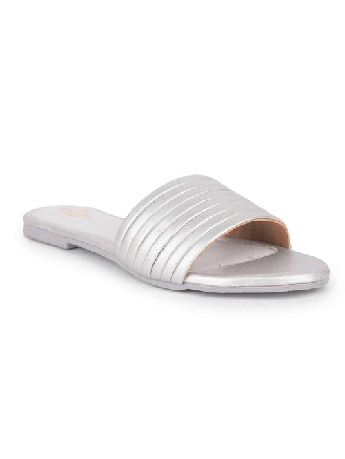 women silver slip on sandal - 21467295 - Very Small Image - 1