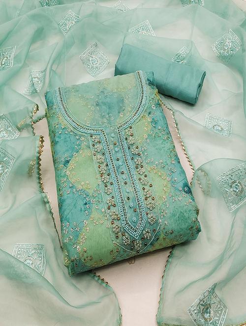 women embroidered unstitched suit set - 21467459 - Very Small Image - 1