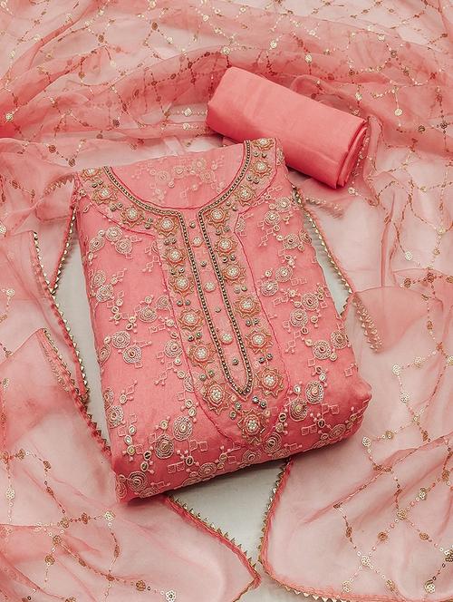 women embroidered unstitched suit set - 21467463 - Very Small Image - 1